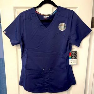 NWT Scrub Star Premium Scrubwear Navy Top